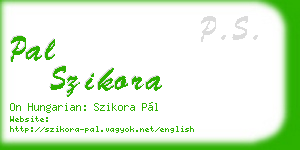 pal szikora business card