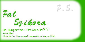 pal szikora business card